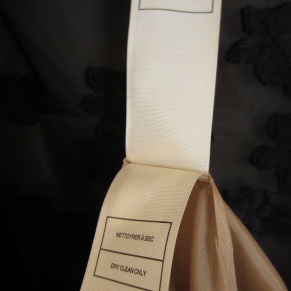 Leon Max Limited Edition Dress Black Silk Overlay Floral Size 8 - Picture 7 of 15